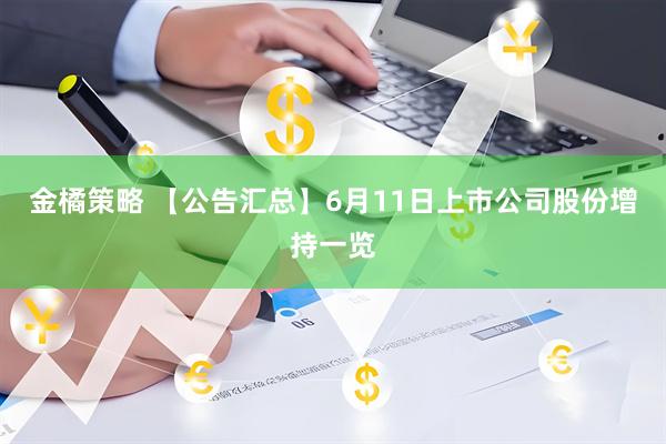 金橘策略 【公告汇总】6月11日上市公司股份增持一览