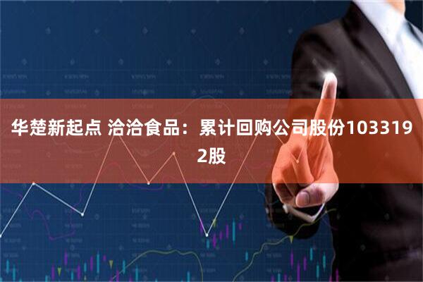 华楚新起点 洽洽食品：累计回购公司股份1033192股