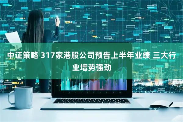 中证策略 317家港股公司预告上半年业绩 三大行业增势强劲